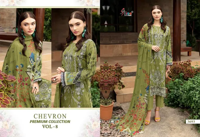 Chevron Premium Collection Vol 8 By Shree Cotton Pakistani Suits Wholesale Shop In Surat
